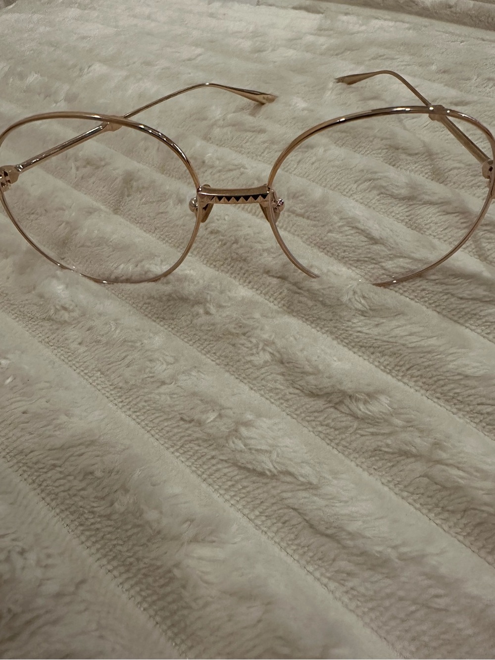 Valentino Round Gold Metal Frame Glasses; NWOT - Picture 7 of 10